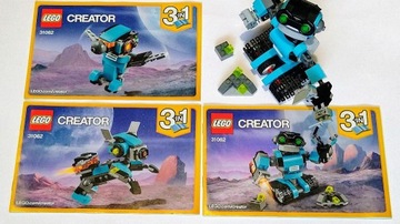 Lego Creator 31062 3w1: Robot odkrywca/ Pies/ Ptak