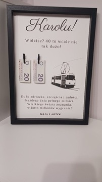 Prezent na urodziny, na 40ste dowolna grafika