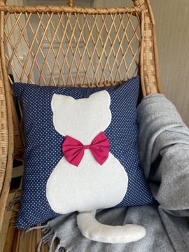 Poduszka dekoracyjna dla dzieci kot 3d