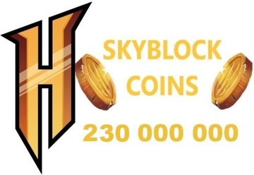MINECRAFT HYPIXEL SKYBLOCK 230 000 000 COIN MONETY