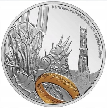 Srebrna Moneta 2$ Sauron Władca Pierścienia