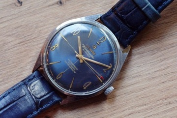 Zegarek nakręcany Atlantic Worldmaster niebieski