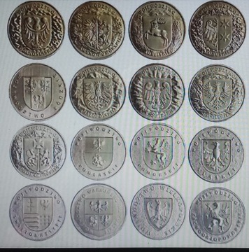 2zł Zestaw województw 16 monet z woreczka NBP