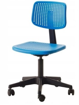 Fotel - krzesło IKEA ALRIK obrotowe niebieskie