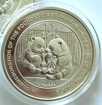 Srebrna moneta 10 Yuan Chińska Panda 2009, 1oz