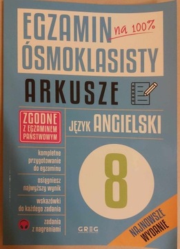 Egzamin ósmoklasisty - arkusze j. angielski GREG