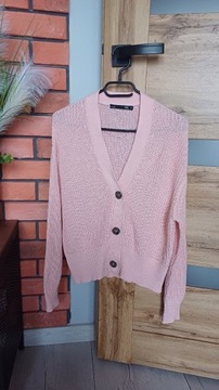 Różowy kardigan sweter oversize r.36 S/38 M