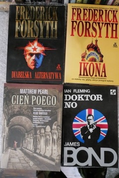 Zestaw książek: Poe, Forsyth, Fleming, bond