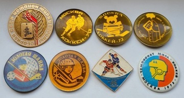 Odznaki ZSRR 8 szt. Sport Hockey