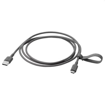 Kabel USB A na USB C Lillhult 150 cm szary IKEA