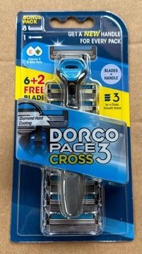 Maszynka Dorco PACE 3 CROSS  8szt zapasów + GRATIS
