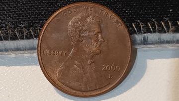 Ameryka (USA), 1 cent 2000r. D. Lincoln