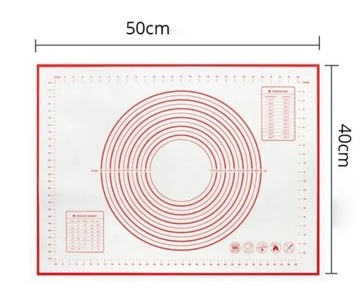 Silikonowa mata,stolnica do wyrabiania ciasta50x40