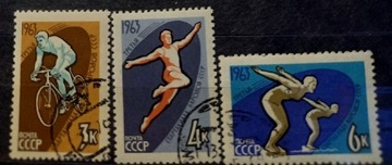 Znaczki pocztowe ZSRR z 1963 r.z serii Spartakiada