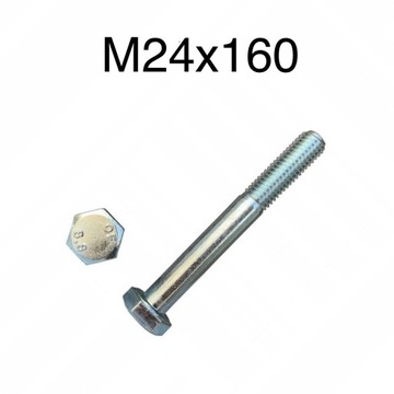 Śruba M24x160 z łbem sześciokątnym 8.8 ISO4014