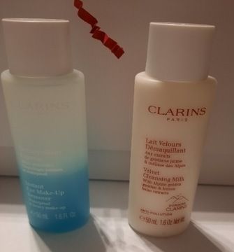 Clarins płyn dwufazowy i mleczko do demakijażu