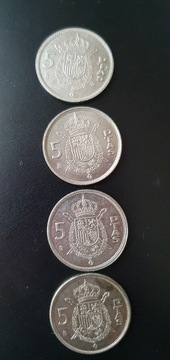 Hiszpania 5 peset 1982-1989 rok