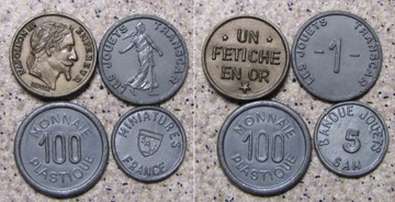 Francja - zestaw 4 monet zastępczych