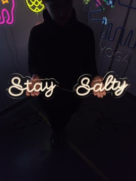 Neon Napisy Na Ścianę.Napisy Świetlne. Stay Salty