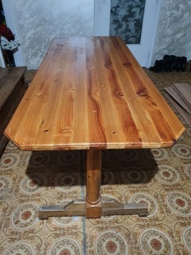 Duży stół drewniany 172×67cm styl góralski orawski