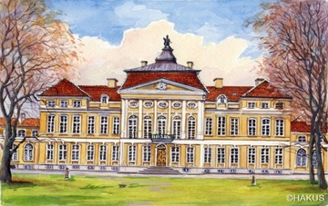 Obraz Akwarela - Rogalin, Pałac, muzeum