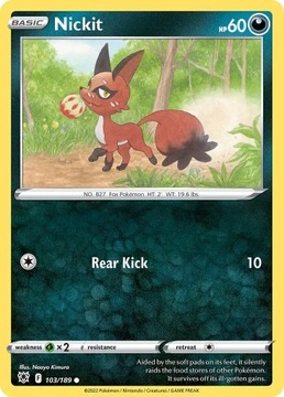 Nickit ASR 103/189 - Karty Pokemon TCG