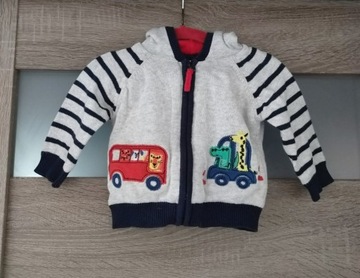 Sweter z kapturem rozpinany dla chłopca r. 68