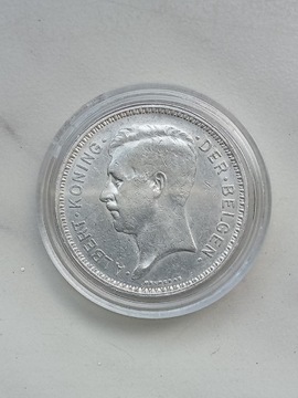 Belgia 20 franków 1934 r Albert 1 srebro 