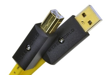 Kabel USB-A --> USB-B Wireworld Chroma 8 (żółty 1m)