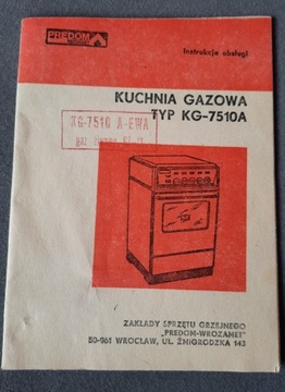 Instrukcja Kuchni Gazowej Typ KG-7510A