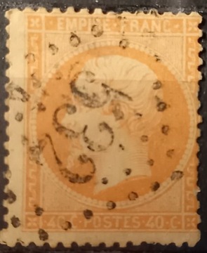 Znaczek pocztowy Francja z 1862/71 Cesarz Napoleon