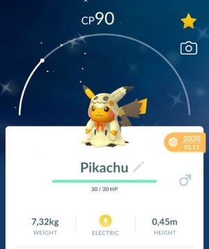 Shiny Pikachu (kostium Mimikyu) Pokemon Trade Go