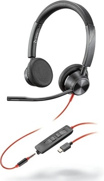 Słuchawki Poly Blackwire 3325 USB-A + jack 3,5mm