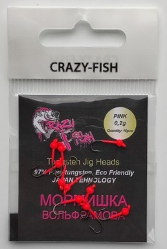 Crazy Fish Tungsten Jig Head 0,2g Pink Color