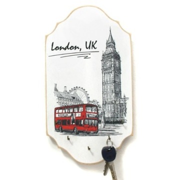 Drewniany wieszak na klucze "London"