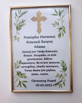 Pamiątki i Podziękowania Pierwsza Komunia Święta