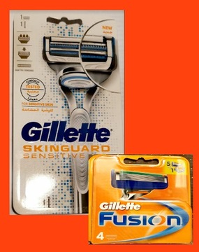 GILLETTE Skinguard sensitive + 5 wkładów i gratis!