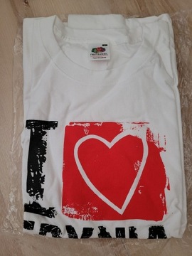 Koszulka 'I love Gdynia' biała, męska, rozmiar XL,