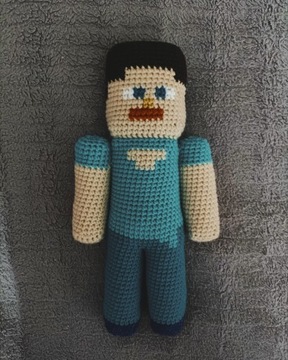 Maskotka Minecraft Steve Handmade Rękodzieło