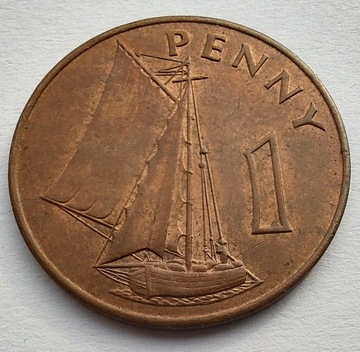 GAMBIA 1 Penny 1966 okołoMENNICZA