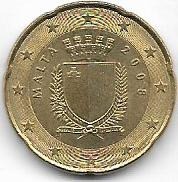 MALTA 20 CENT 2008 ROK.