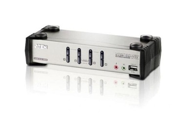 ATEN CS1734A 4-Port, Sound, srebrny/czarny