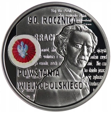 Moneta 10 zł 90,Rocznica Powstania Wielkopolskiego