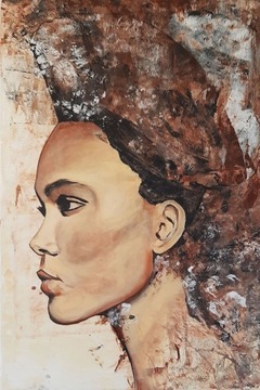 Kobieta w Kapeluszu Obraz na Płótnie 60x90 cm