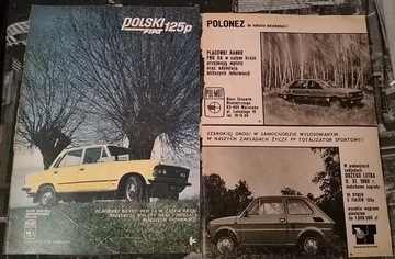 Reklamy prasowe Fiat 125p Fiat 126p Polonez PRL
