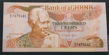 Ghana 200 cedis 1991 UNC 