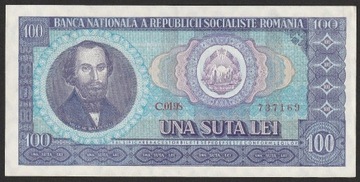 Rumunia 100 lei 1966 - stan 1/2