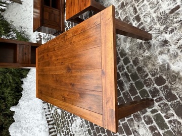 Stół z litego drewna akacjowego, styl kolonialny.