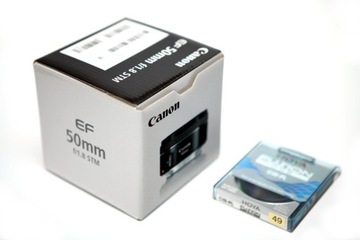 CANON 50 1.8 STM stan idealny Hoya CPL FUSION ONE