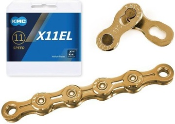Łańcuch rowerowy KMC x11El-Gold 11 rzędów złoty